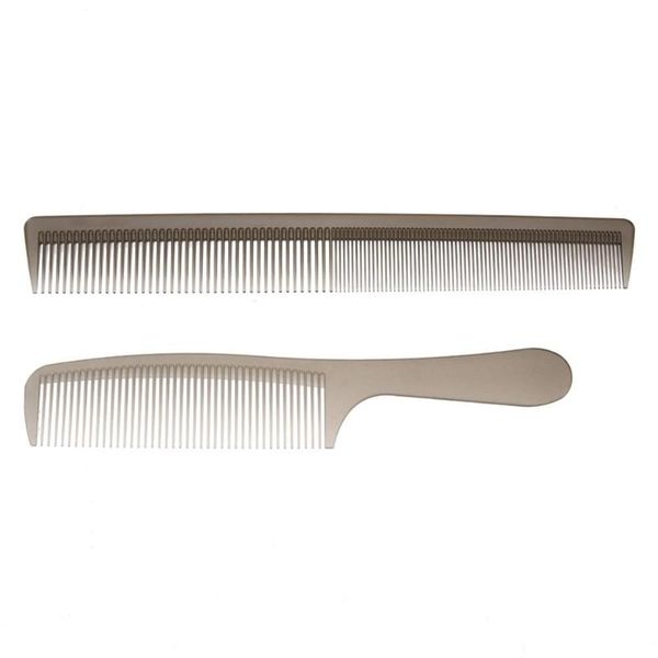 

2pcs/set portable antistatic hair comb barbers hairdressing styling tools, Silver