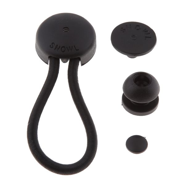 

2 pack of shock cord fastener tie loops for canvas covers, black