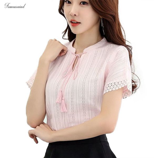 

new womens blouse pink female white short sleeve women shirt 100% cotton blusas feminina summer causal blouse shirt