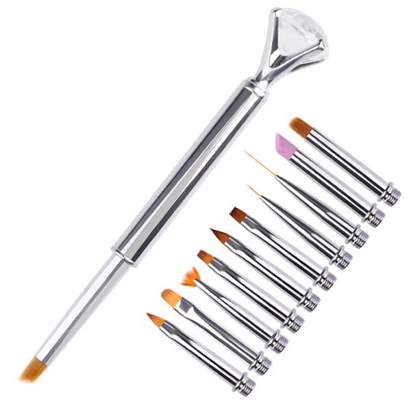 

new nail art painted pen brushes sets with ten replaceable pen head