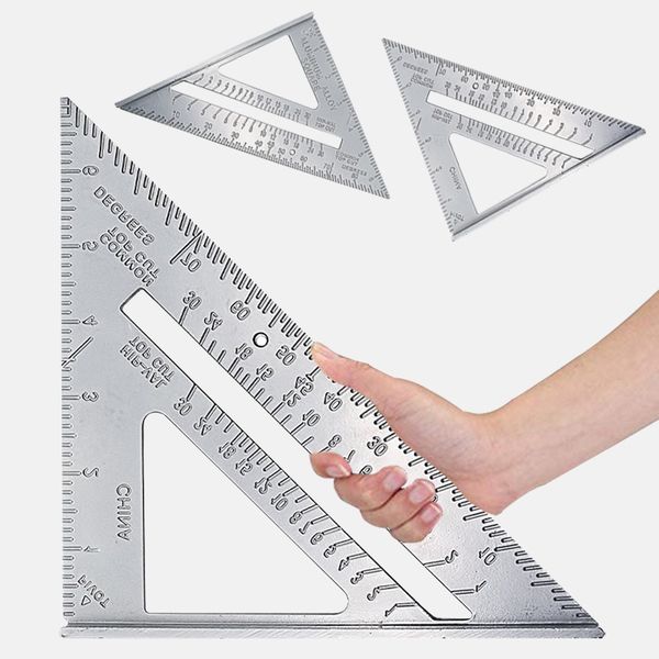 

aluminum alloy measurement tool triangle square ruler speed protractor miter for carpenter tri-square line scriber saw guide other garden su
