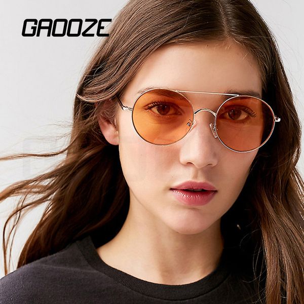 

gaooze sunglasses women female glasses for men women's sunglasses round sun glass vintage sunglass women oculos lxd44, White;black