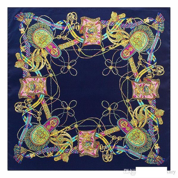 

design womans scarf 2018 summer 100% silk thin square womans scarves fast ship hb-10b, Blue;gray