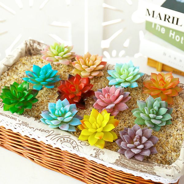 

multi style green flocking artificial succulents plants bonsai wedding home garden decoration plastic plants mini deskbonsai