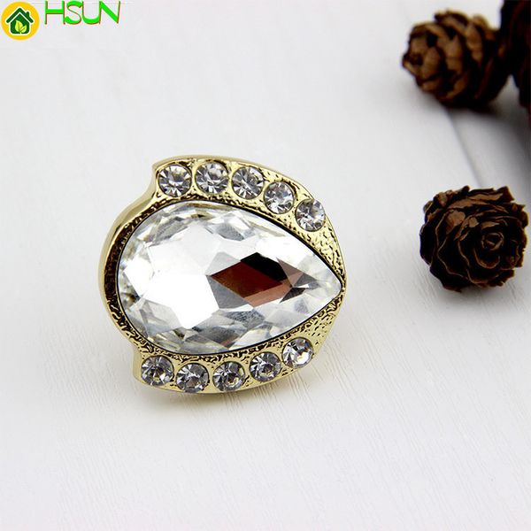 2019 Shiny Crystal Knobs Glass Dresser Knobs Drawer Handles