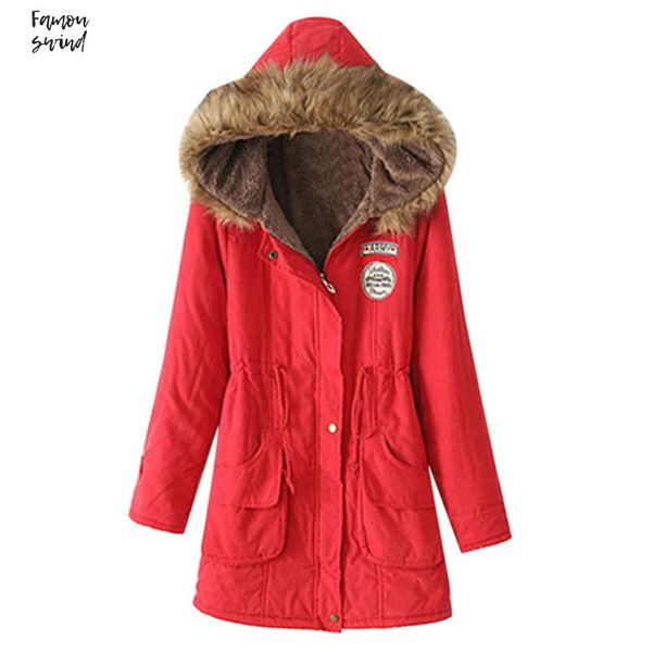 

winter outwear coat thickening cotton winter jacket fashion womens female parkas for winter 2019 new parkas women, Black