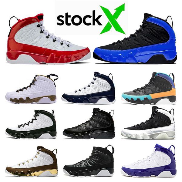 

new arrival jumpman 9 9s men basketball shoes bred gym red black blue dream it do it mens designer trainers sports shoes sneakers, White;red