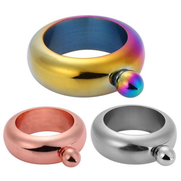 

3.5oz bangle bracelet hip flask stainless steel funnel bangle bracelet wine bottle portable whiskey drinkware alcohol pot