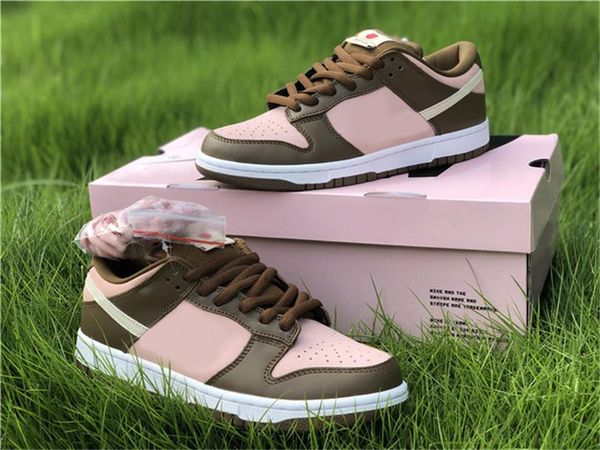 

2020 authentic stussy x tiffany dunk sb low pro cherry running shoes men women shy pink vanilla skateboarding shoes sneakers with box