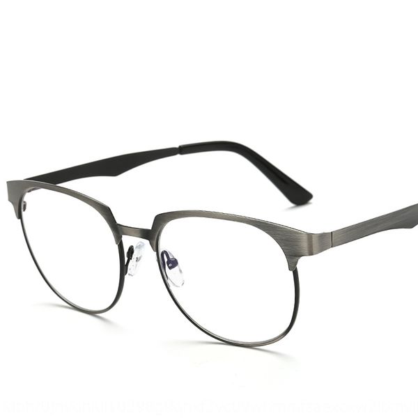 

anti-blue myopia light frame 1605 metal square plain classic glasses frame myopia glasses, Silver