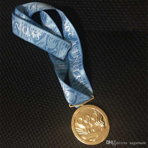

1 шт 2000 год сидней 27-я олимпийская золотая медаль спортивная награда игрока значок 60 мм с лентой