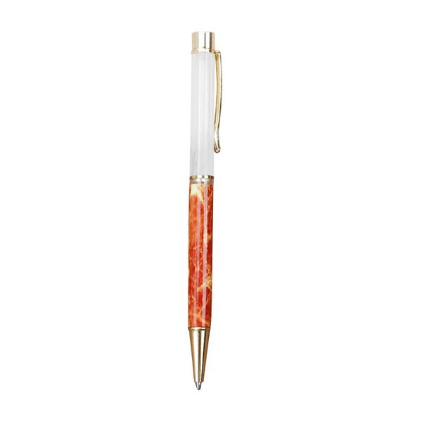 

1pc creatively 1.0mm ballpoint pen metal diy pen for writing stationery office school h7ec, Blue;orange