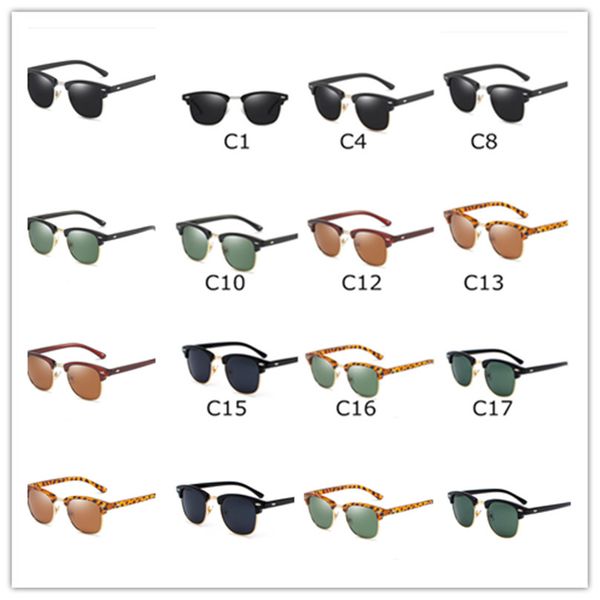 

with boxes polarized sunglasses uv400 trendy half frame sun glasses men women's outdoor sport fishing golfing driving glasses eyewear e, Blue