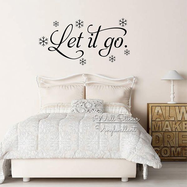 Let It Go Quote Wall Sticker Wall Stickers Bedroom Decor Quotes Wall Decal Stickers Home Decor Living Room Q333 Quotes Stickers For Walls Quotes