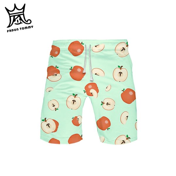 

frdun fashion fruit costume pineapple apple banana 3d print summer men fashion trend shorts popular casual summer shorts, White;black