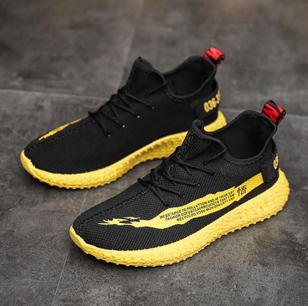 

2019 fashion casual canvas men shoes ventilation sports runing flat shoes non-slip four seasons shoes for business work young students yf02, Black