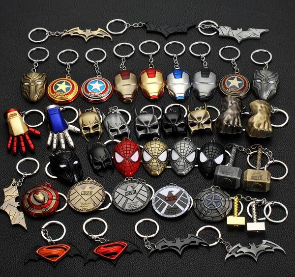 

2 dhl key buckle avenger alliance pendant iron man mask american captain car anime keychain small gift