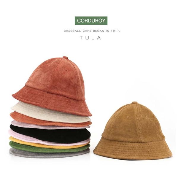 

2020 new hat female korean version wild fresh and cute corduroy hat summer sports and leisure travel sunscreen shading fisherman