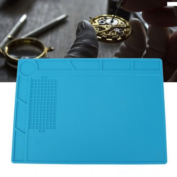 

watch parts mulit-functions non-slip heat insulation watch repair mat placing screws soldering accessories repair tools f