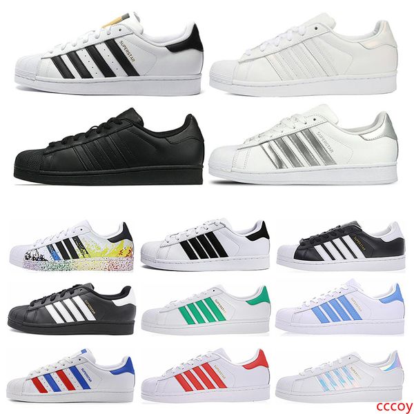 

designer superstars women men casual shoes white black green superstars 80s pride flat sneakers super star women sneakers size 36-45