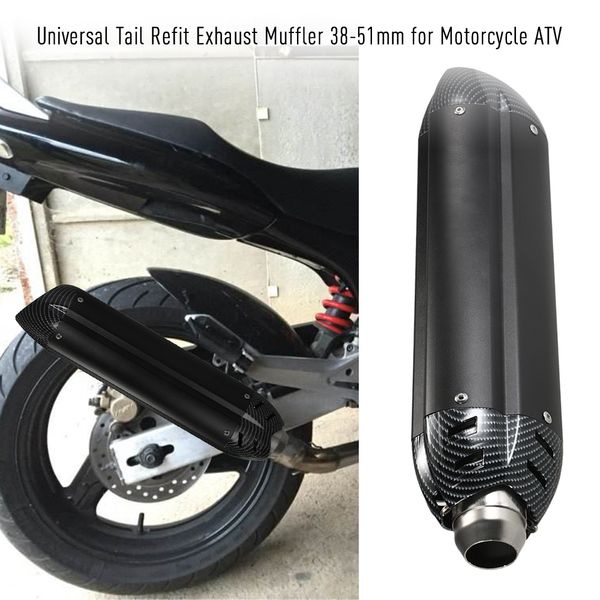

universal high-quality tail refit exhaust muffler elliptical 38-51mm for motorcycle atv motorcycle exhaust muffler