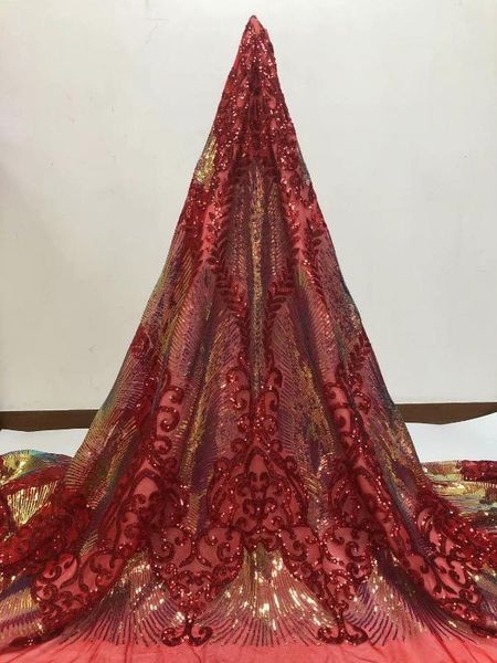 

2020 african sequence fabrics for bridal materials lace sequins lace fabric nigerian mesh net sequins fabric, Pink;blue