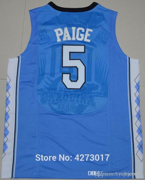 

mens #5 marcus paige north carolina tar heels college basketball jersey size s-xxl ncaa, Black;blue