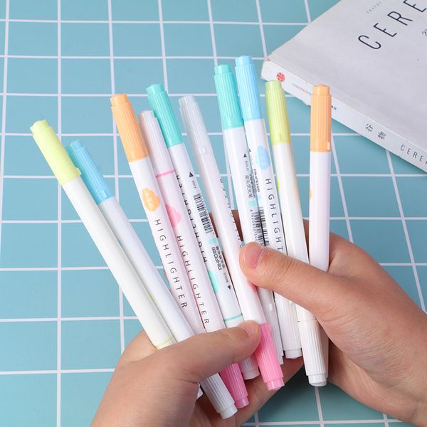 

Eye Color Dual Bold Fine Tip Milkliner Colorful Candy Color Highlighters Promotional Markers Gift Stationery