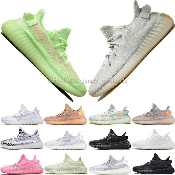 

wholesale kanye west clay v2 static reflective gid glow in the dark mens running shoes true form women men sports designer sneakers us 5-13