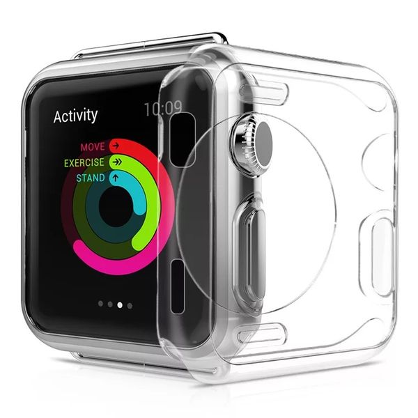

clear тп часы чехол для apple, часы серия 5 4 3 2 gel мягкой передних полного экрана покрытых часов обложки для iwatch