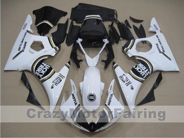 

3gifts new abs molding motorcycle plastic fairings kits fit for yamaha yzf-r6-600 2003-2005 03 04 05 fairing bodywork cool black white