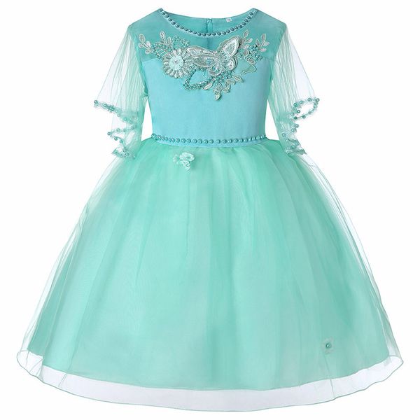 

chiffon children clothing dot printed mesh flower girl dresses for wedding clothes first communion princess dress baby costume, Red;yellow