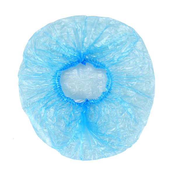 

100 shower pcs transparent disposable cap spa salon l disposable elastic shower cap bathroom products shower cap