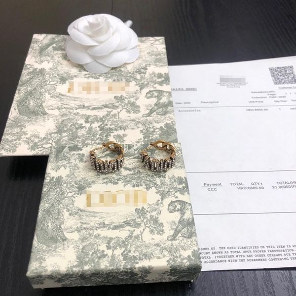 

sell women gold earring 2020 new with box sell fashion beautiful classic jewelry 062453, Golden