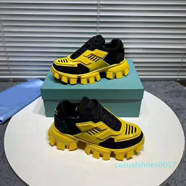 

new fashion designer shoes cloudbust thunder low outdoor mesh men women black sole shoes yellow casual shoes c17