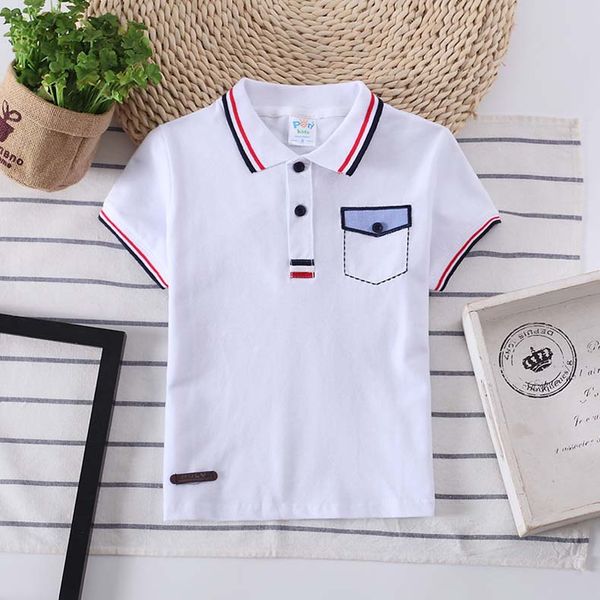 

kids designer t shirts boys girls luxury clothing tee children baby brand breathable t-shirts polo kids shirt boys wear, White