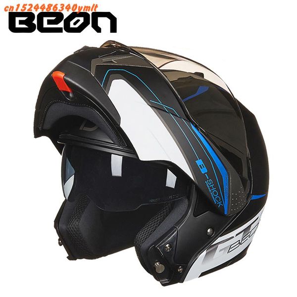 

beon b-700 motorcycle helmet casco moto filp up motorbike capacete double visor full face racing motocross moto helmet
