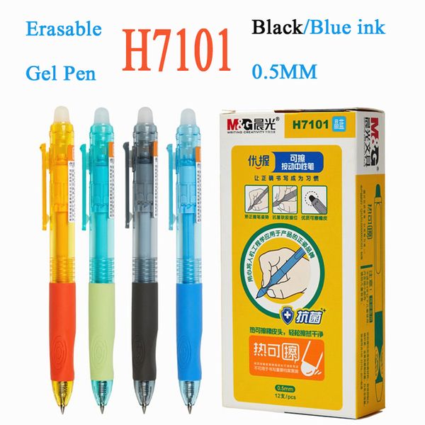 

4pcs/lot kawaii small fresh style erasable gel pen 0.5mm nib black/blue ink student school a magical writing neutral pens gift