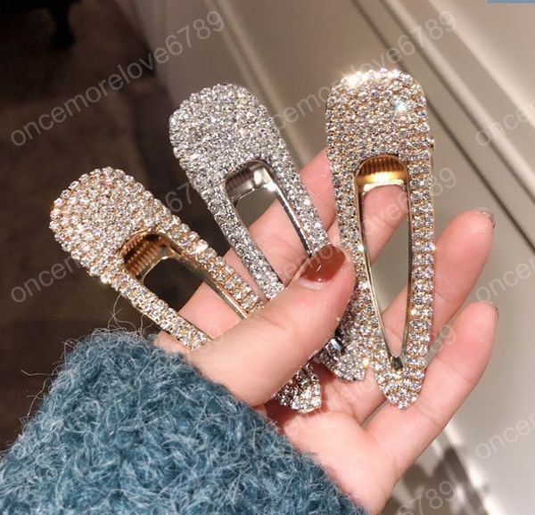 Dame Luxus Strass Kristall Haar Clips Metall Alligator Haarnadeln Charme Haarspangen Frauen Haar Zubehör Weihnachten Geburtstag Geschenk