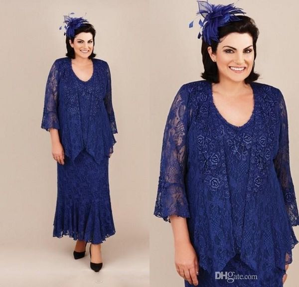 Elegant Royal Blue Mother Of The Bride Dresses Mermaid Lace
