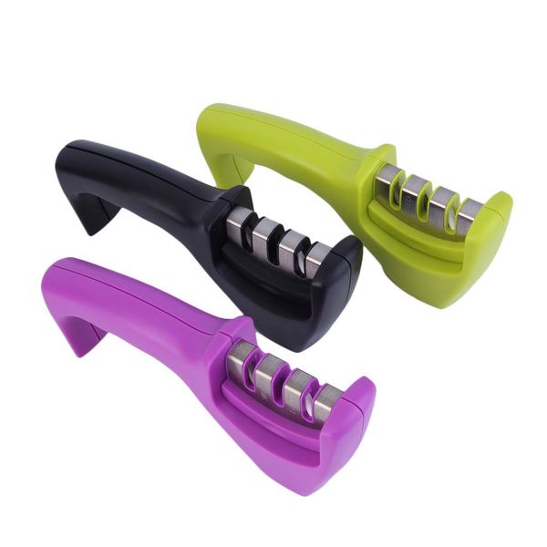 

твердосплавный керамический точильный камень 3 головки бытовая точилка для ножей