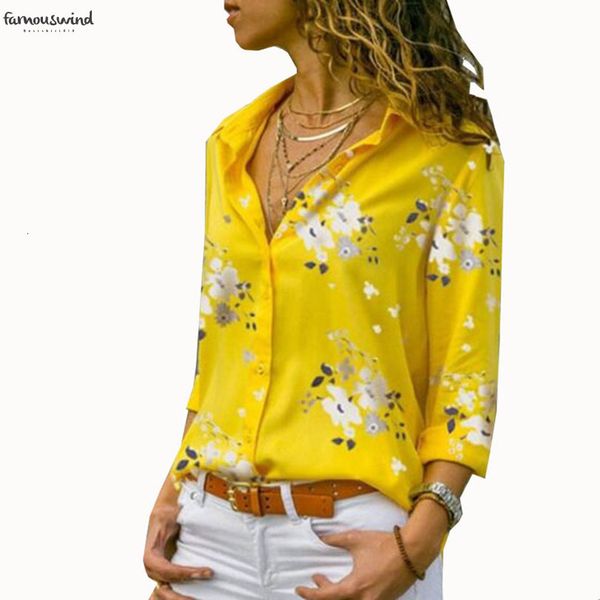

women blouses autumn elegant long sleeve v neck chiffon blouse female work wear print shirts plus size 5xl lapel, White