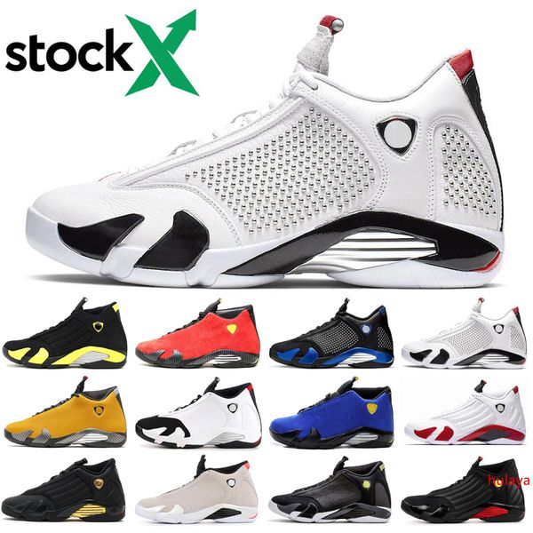 

new 2020 mens 14s basketball shoes thunder candy cane defining moments black toe varsity royal red men desert sand sports sneakers 7-13