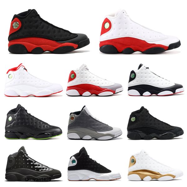 

des chaussures men basketball shoes 13 cap and gown playoffs 13s bred rivals atmosphere grey black cat mens sports designer sneakers 7-13