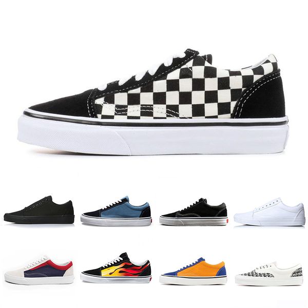 

new arrival old skool original brand running casual shoes black blue red classic mens women canvas sneakers cool skateboarding sneakers