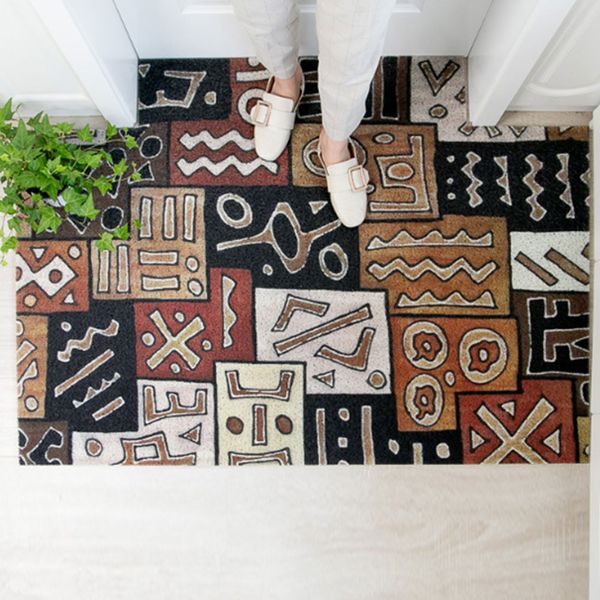 

60*90cm simple nordic door floor mat geometric printed carpet toilet absorbent rug home bathroom pvc non-slip mats
