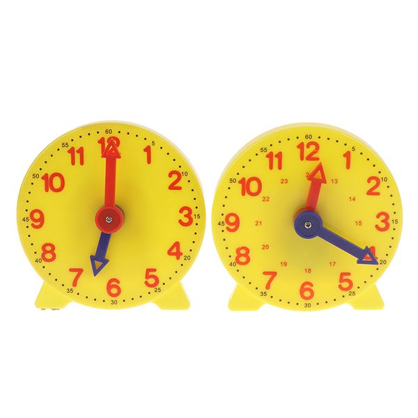 

new montessori student learning clock time teacher gear clock 4 inch 12/24 hour