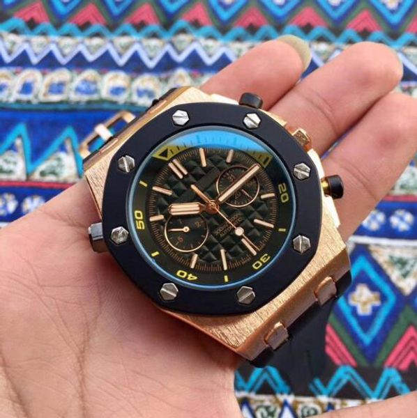 

Sport watch men automatic mechanical rubber band tainle teel men watche wri twatche