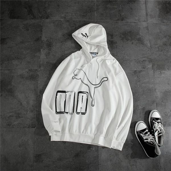 

puma puma pm осень свитер мужчины женщины любители свободные пальто свитер пуловер шапки с длинными рукавами свитер спортивная одежда s-2xl, Black