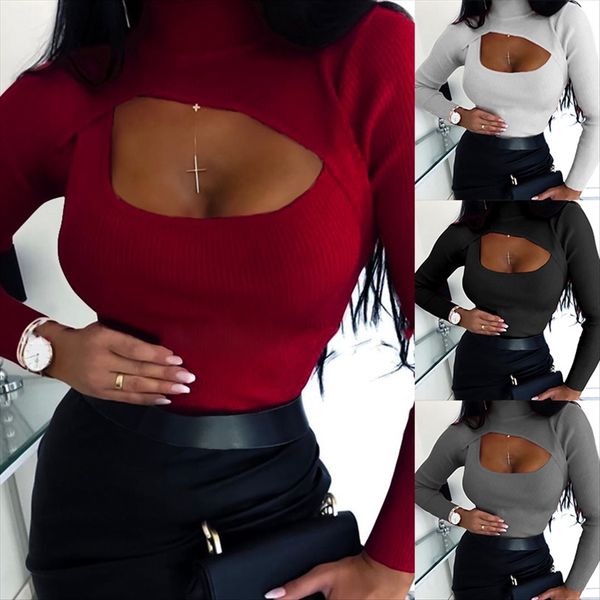 

женская одежда сезона 2020 сплошной цвет водолазки sexy тонкий длинный рукав футболки одежда сезона zl1252 женщин в 2020 сплошной цвет водол, White